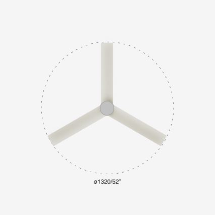 FARO 34290-1TW - LED Dimmable Fan CRUISER LED/20W/230V 2700/3000/4000K Ø 132 cm White + Remote Control