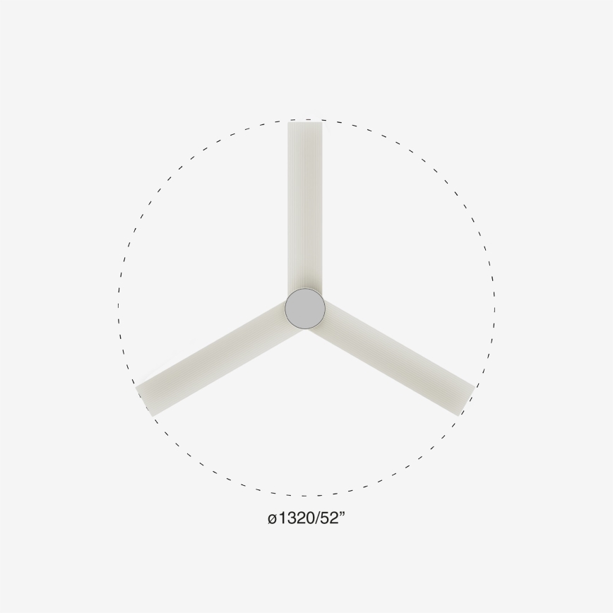 FARO 34290-1TW - LED Dimmable fan CRUISER LED/20W/230V 2700/4000/6500K d. 132 cm white + remote control