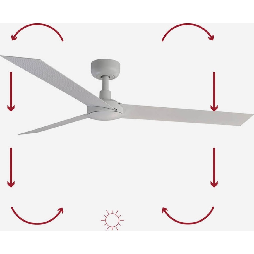 FARO 34290WP - Ceiling fan CRUISER L white d. 132 cm SMART + remote control
