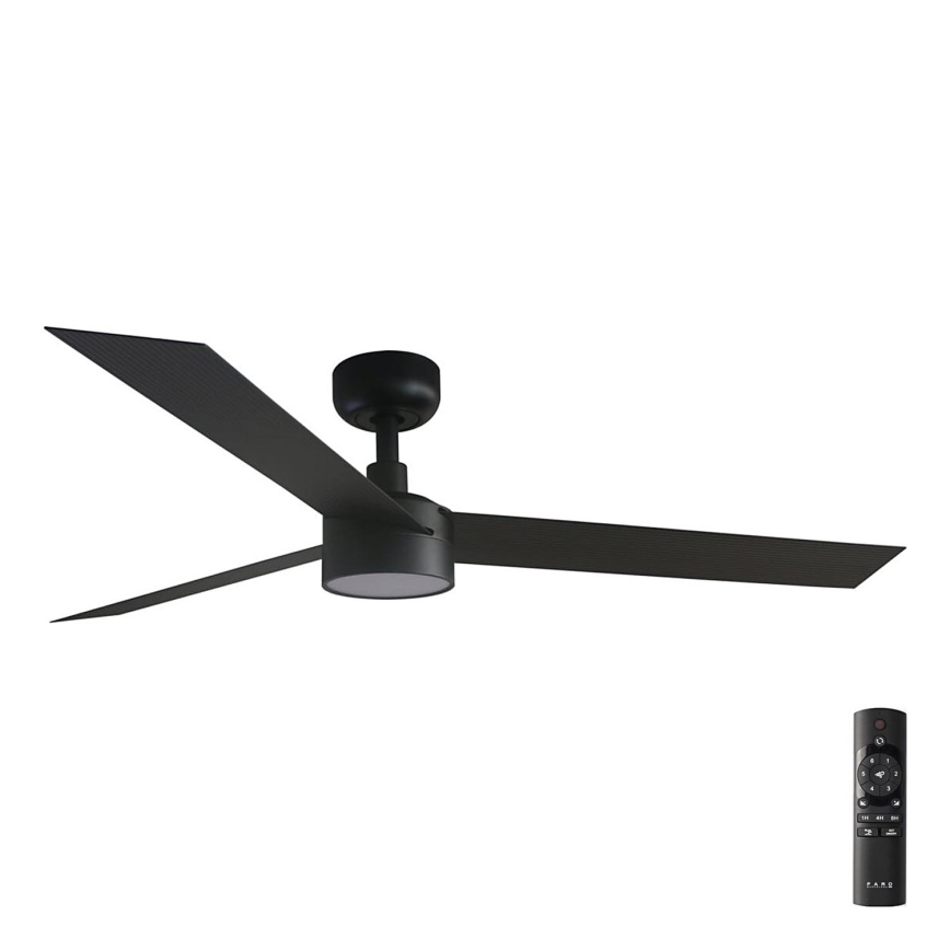 FARO 34291-1TW - LED Dimmable ceiling fan CRUISER LED/20W/230V 2700/4000/6500K d. 132 cm black + remote control