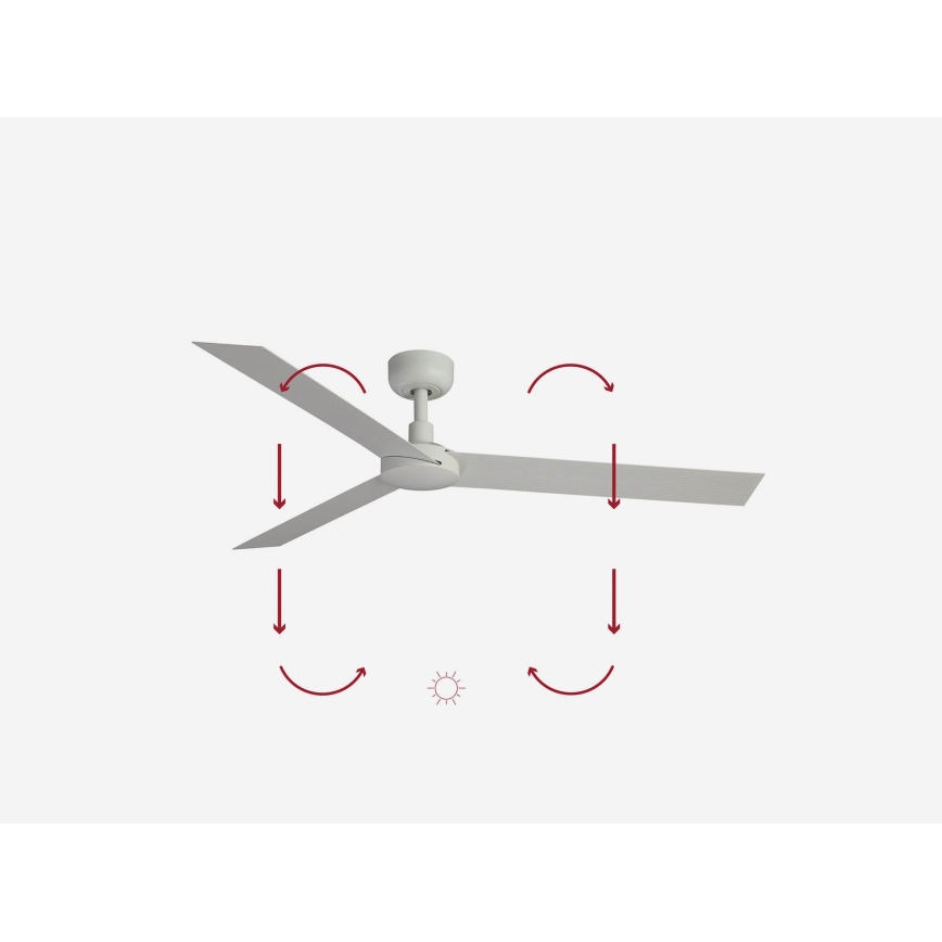 FARO 34292WP - Ceiling fan CRUISER XL white d. 160 cm SMART + remote control