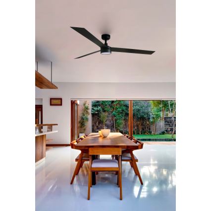 FARO 34293-1TW - CRUISER XL LED Dimmable Ceiling Fan LED/18W/230V 2700/3000/4000K Ø 160 cm Black + Remote Control