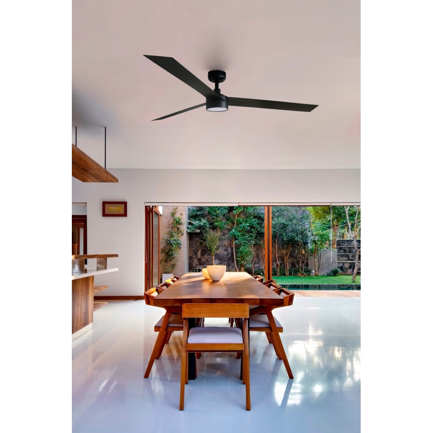 FARO 34293-1TW - CRUISER XL LED Dimmable Ceiling Fan LED/18W/230V 2700/3000/4000K Ø 160 cm Black + Remote Control