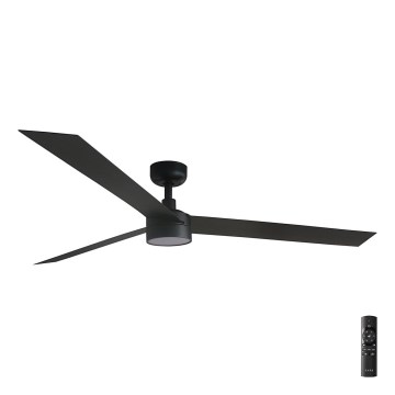 FARO 34293-1TW - CRUISER XL LED Dimmable Ceiling Fan LED/18W/230V 2700/3000/4000K Ø 160 cm Black + Remote Control