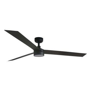 FARO 34293WT1S - CRUISER XL Dimmable LED Ceiling Fan LED/18W/230V 2700/3000/4000K Ø160 cm Black Tuya Wi‑Fi + Remote Control