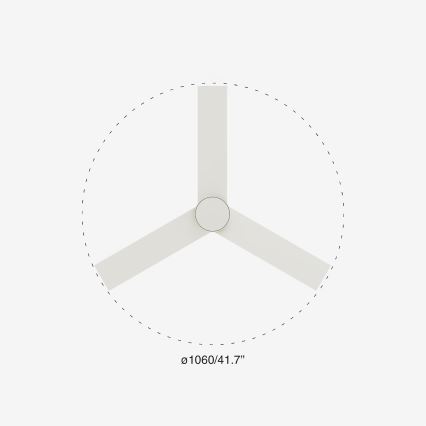 FARO 34295-1TW - LED Dimmable ceiling fan RUDDER S LED/18W/230V 2700/4000/6500K d. 106 cm white + remote control