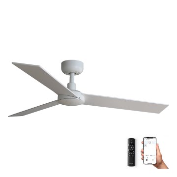 FARO 34295WP - Ceiling fan RUDDER S white d. 106 cm SMART + remote control