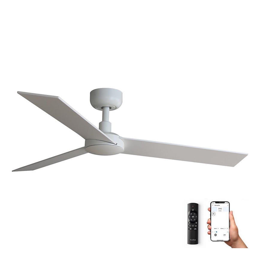 FARO 34295WP - Ceiling fan RUDDER S white d. 106 cm SMART + remote control