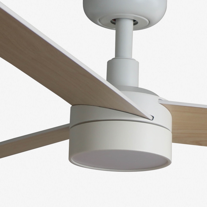 FARO 34295WT-1TW - LED Dimmable ceiling fan RUDDER S LED/18W/230V 2700/4350/6000K white/beige d. 106 cm Wi-Fi Tuya + remote control