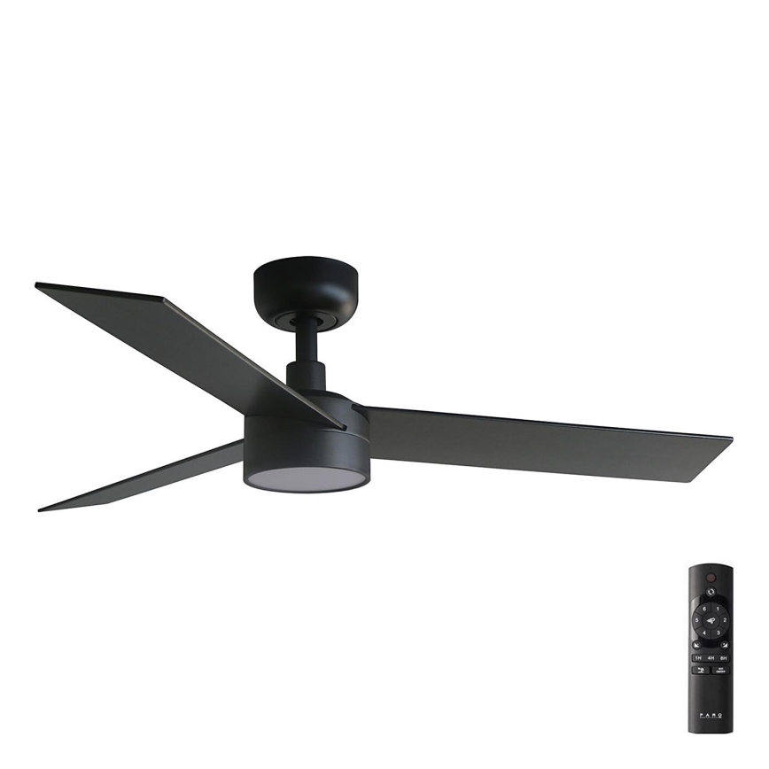 FARO 34296-1TW - LED Dimmable ceiling fan RUDDER S LED/18W/230V 2700/4000/6500K d. 106 cm black + remote control