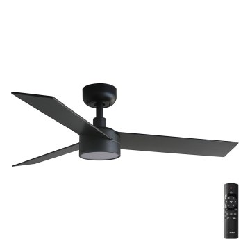 FARO 34296-1TW - LED Dimmable Ceiling Fan RUDDER S with LED/18W/230V, 2700/3000/4000K, 106 cm diameter, Black + Remote Control
