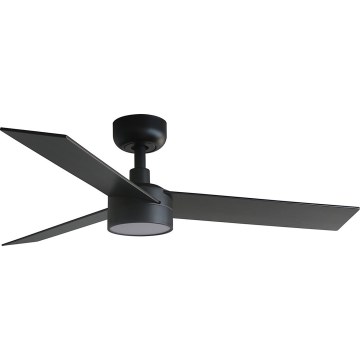 FARO 34296WT-1TW - LED Dimmable ceiling fan RUDDER S LED/18W/230V 2700/4350/6000K black/brown d. 106 cm Wi-Fi Tuya + remote control