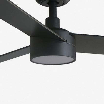 FARO 34296WT1S - RUDDER S LED dimmable ceiling fan with 18W LED, 230V, selectable 2700/3000/4000K, Ø 106 cm, brown/black, Tuya Wi‑Fi + remote control