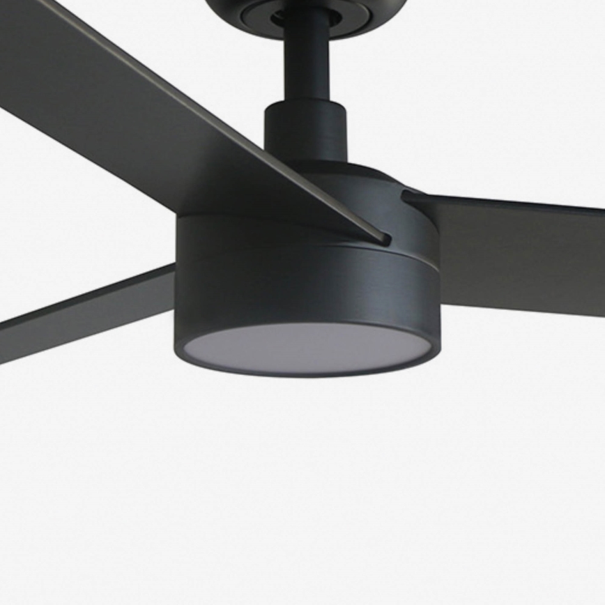 FARO 34296WT1S - RUDDER S LED dimmable ceiling fan with 18W LED, 230V, selectable 2700/3000/4000K, Ø 106 cm, brown/black, Tuya Wi‑Fi + remote control