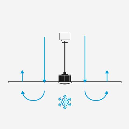 FARO 34296WT1S - RUDDER S LED dimmable ceiling fan with 18W LED, 230V, selectable 2700/3000/4000K, Ø 106 cm, brown/black, Tuya Wi‑Fi + remote control