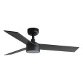 FARO 34296WT1S - RUDDER S LED dimmable ceiling fan with 18W LED, 230V, selectable 2700/3000/4000K, Ø 106 cm, brown/black, Tuya Wi‑Fi + remote control