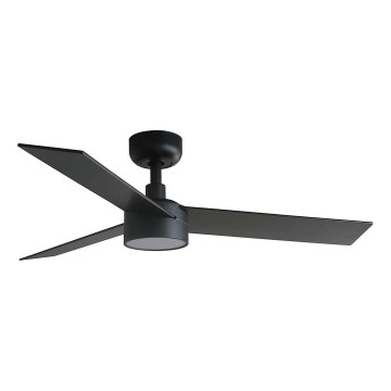 FARO 34296WT1S - RUDDER S LED dimmable ceiling fan with 18W LED, 230V, selectable 2700/3000/4000K, Ø 106 cm, brown/black, Tuya Wi‑Fi + remote control
