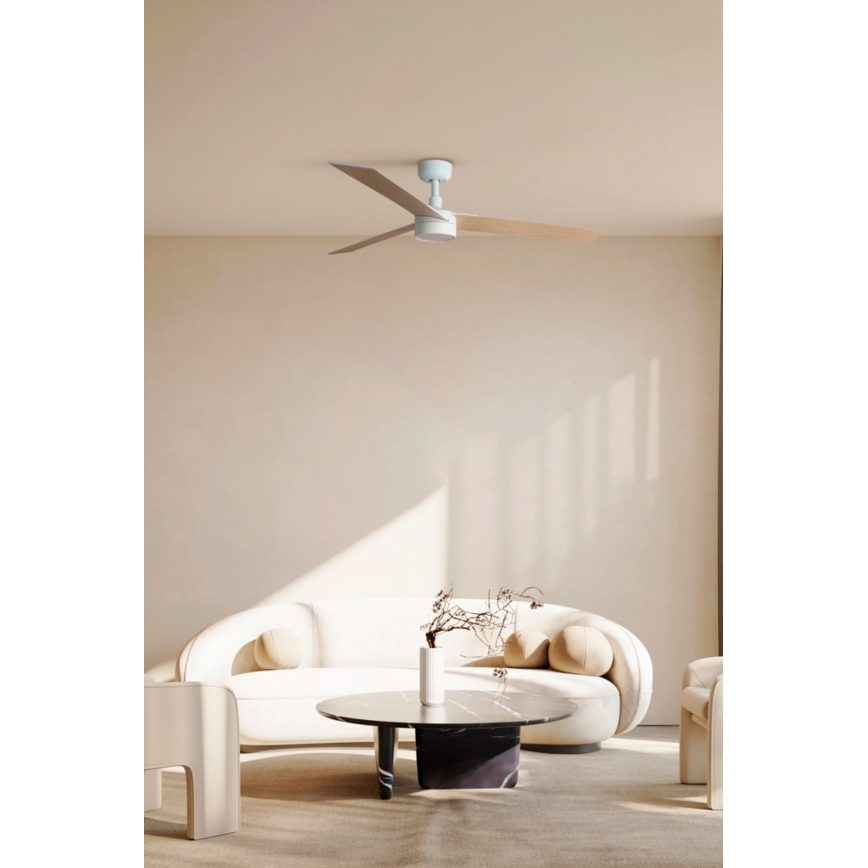 FARO 34297-1TW - RUDDER L Dimmable LED Fan LED/20W/230V 2700/3000/4000K Ø 132 cm + Remote Control