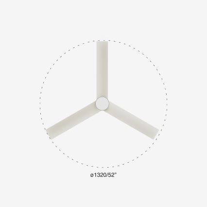FARO 34297-1TW - RUDDER L Dimmable LED Fan LED/20W/230V 2700/3000/4000K Ø 132 cm + Remote Control