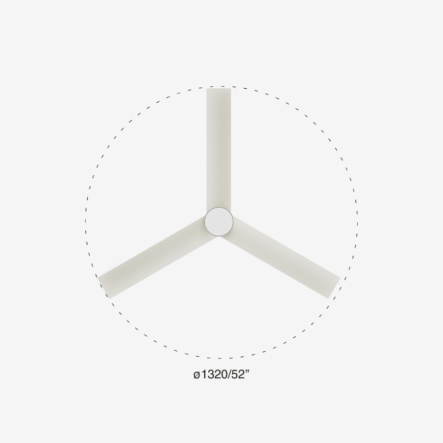 FARO 34297-1TW - RUDDER L Dimmable LED Fan LED/20W/230V 2700/3000/4000K Ø 132 cm + Remote Control