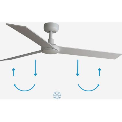 FARO 34297WP - Ceiling fan RUDDER L white d. 132 cm SMART + remote control