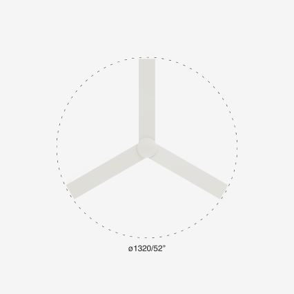 FARO 34297WP - Ceiling fan RUDDER L white d. 132 cm SMART + remote control