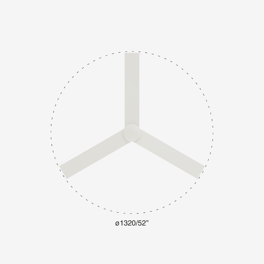 FARO 34297WP - Ceiling fan RUDDER L white d. 132 cm SMART + remote control