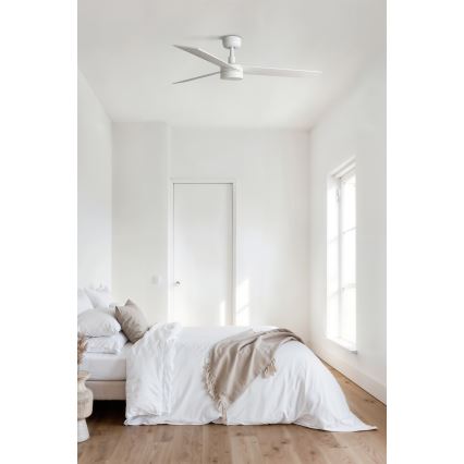 FARO 34297WT-1TW - LED Dimmable ceiling fan RUDDER L LED/18W/230V 2700/4350/6000K white d. 132 cm Wi-Fi Tuya + remote control