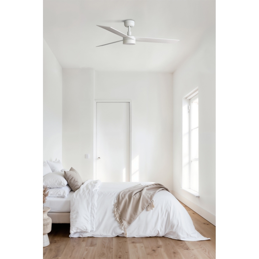 FARO 34297WT-1TW - LED Dimmable ceiling fan RUDDER L LED/18W/230V 2700/4350/6000K white d. 132 cm Wi-Fi Tuya + remote control