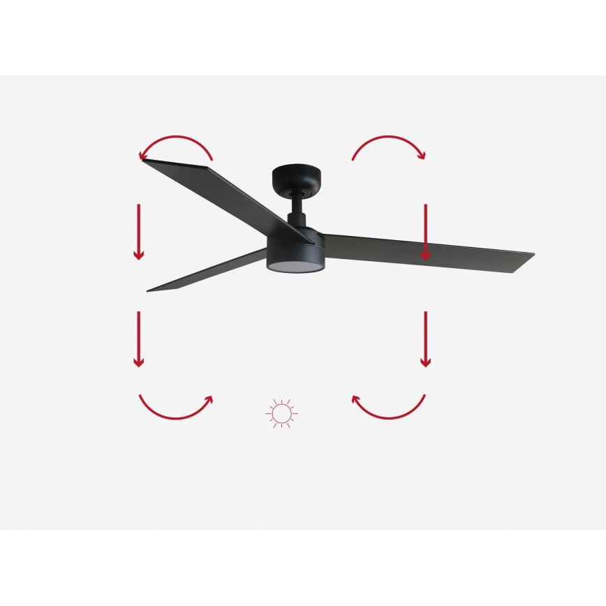FARO 34298-1TW - LED Dimmable fan RUDDER L LED/20W/230V 2700/4000/6500K d. 132 cm + remote control