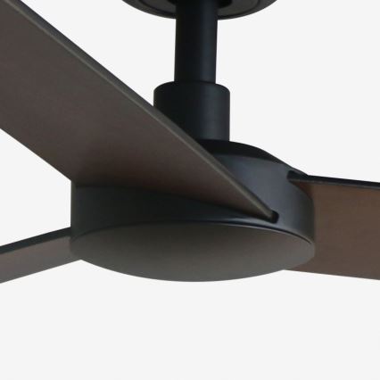 FARO 34298WP - Ceiling fan RUDDER L black d. 132 cm SMART + remote control
