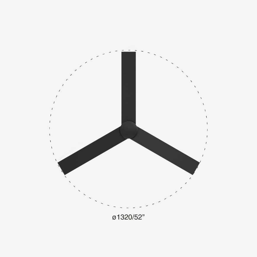 FARO 34298WP - Ceiling fan RUDDER L black d. 132 cm SMART + remote control