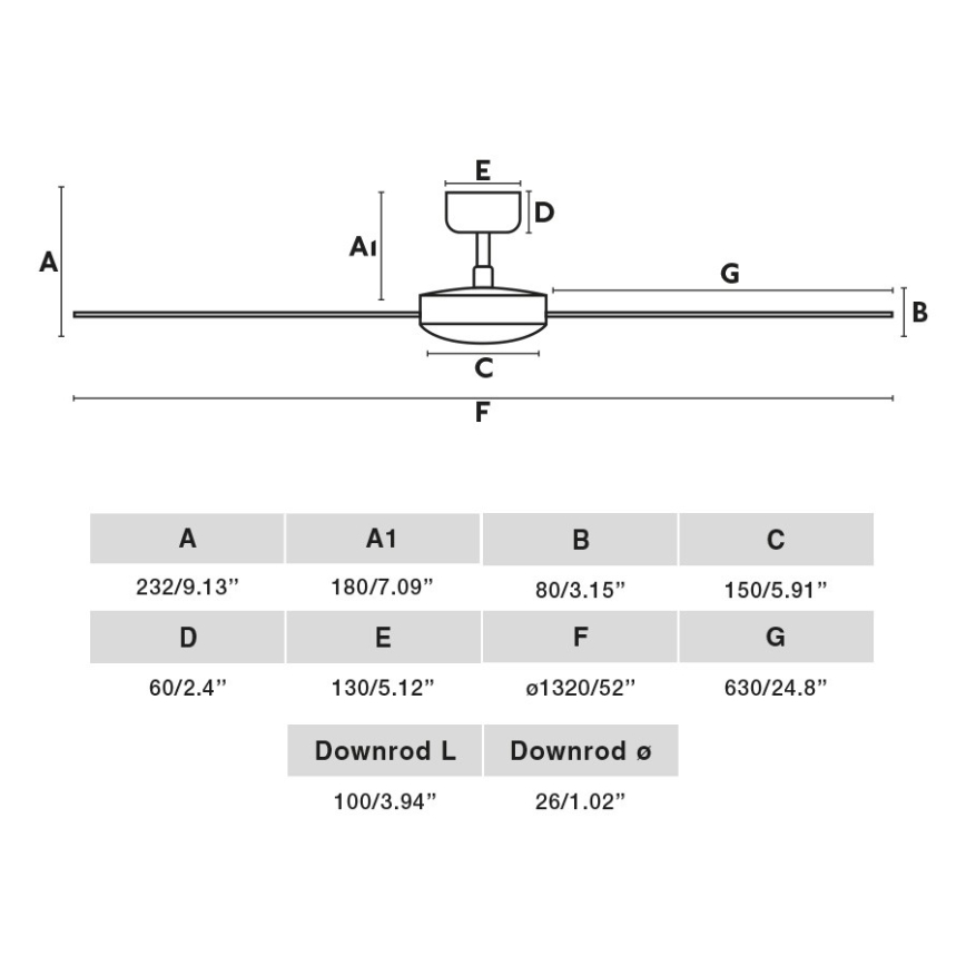 FARO 34298WP - Ceiling fan RUDDER L black d. 132 cm SMART + remote control