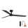 FARO 34298WP - Ceiling fan RUDDER L black d. 132 cm SMART + remote control