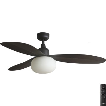 FARO 34301-11L - Ceiling fan PALMA 1xE27/15W/230V brown d. 129 cm IP44 + remote control