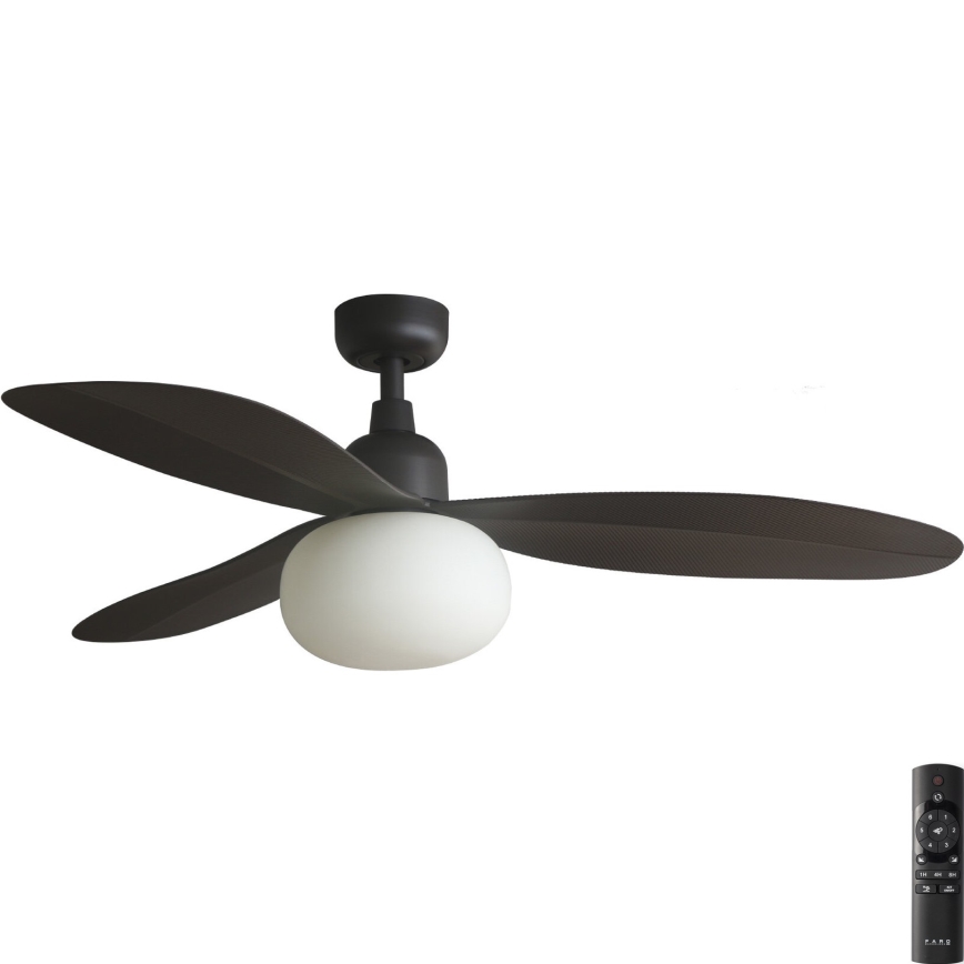 FARO 34301-11L - Ceiling fan PALMA 1xE27/15W/230V brown d. 129 cm IP44 + remote control