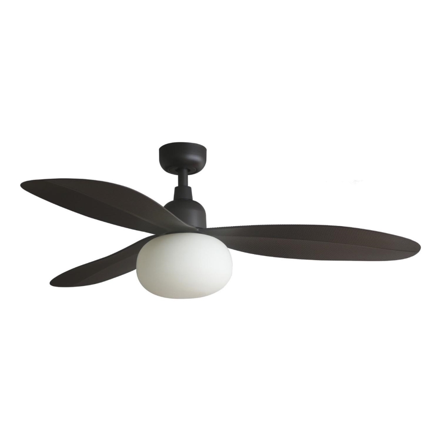 FARO 34301-11L - PALMA Ceiling Fan 1xE27/15W/230V, Brown, Ø 129 cm, IP44 + Remote Control