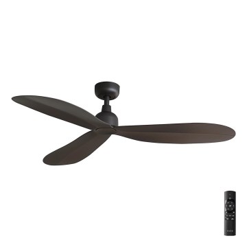 FARO 34301 - Ceiling fan PALMA brown d. 129 cm IP44 + remote control