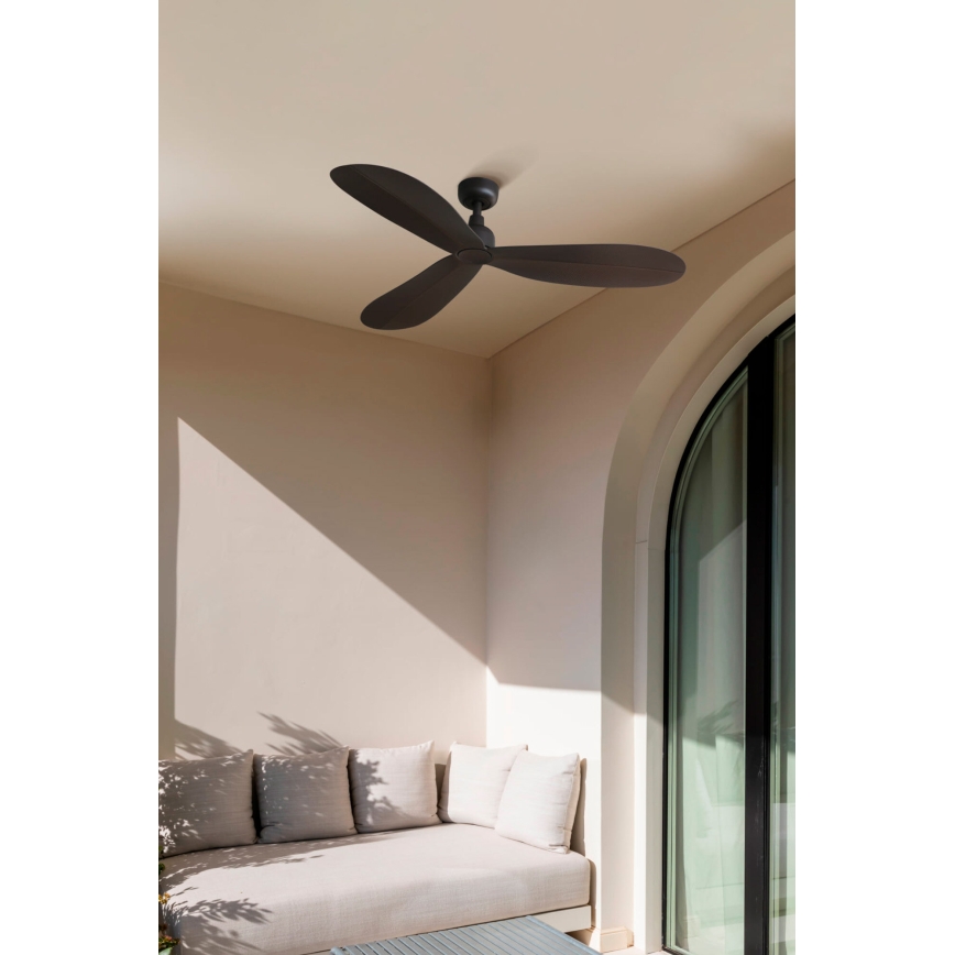 FARO 34301 - Ceiling fan PALMA brown d. 129 cm IP44 + remote control