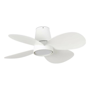 FARO 34315 - LED Dimmable ceiling fan KLOVER S LED/20W/230V 2700/4000/6500K white d. 80 cm + remote control