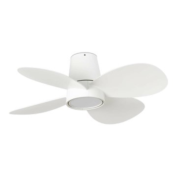 FARO 34315WT - LED Dimmable ceiling fan KLOVER TUB S LED/20W/230V 2700/4000/6500K white d. 80 cm Wi-Fi Tuya + remote control