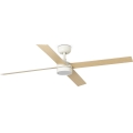 FARO 34355WT-1TW - LED Dimmable Ceiling Fan RUDDER L LED/18W/230V 2700/3000/4000K white/beige Ø132 cm Tuya Wi‑Fi + remote control