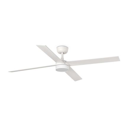 FARO 34355WT-1TW - LED Dimmable ceiling fan RUDDER L LED/18W/230V 2700/4350/6000K white/beige d. 132 cm Wi-Fi Tuya + remote control