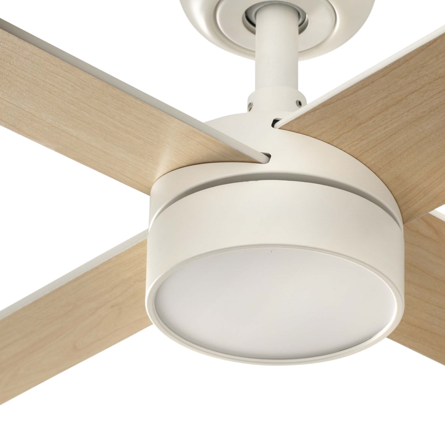 FARO 34355WT-1TW - LED Dimmable Ceiling Fan RUDDER L LED/18W/230V 2700/3000/4000K white/beige Ø132 cm Tuya Wi‑Fi + remote control