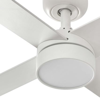 FARO 34355WT-1TW - LED Dimmable Ceiling Fan RUDDER L LED/18W/230V 2700/3000/4000K white/beige Ø132 cm Tuya Wi‑Fi + remote control