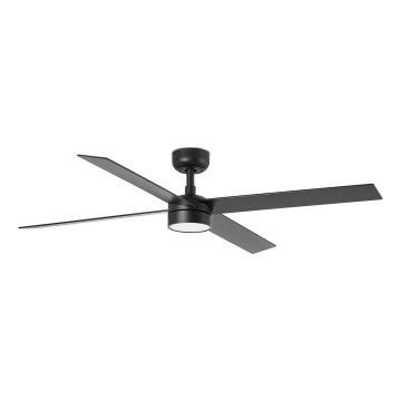 FARO 34356-1TW - LED Dimmable ceiling fan RUDDER L LED/20W/230V black/brown d. 132 cm + remote control