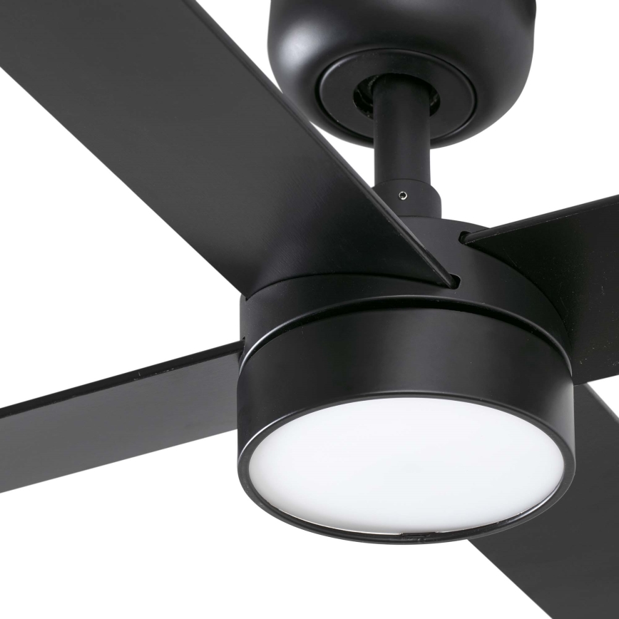 FARO 34356-1TW - LED Dimmable ceiling fan RUDDER L LED/20W/230V black/brown d. 132 cm + remote control