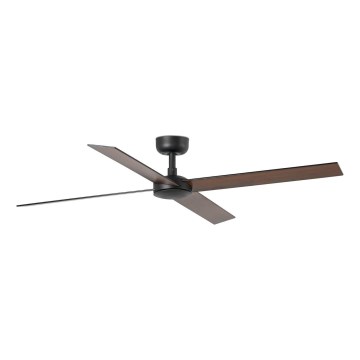 FARO 34356 - Ceiling fan RUDDER L brown/black d. 132 cm + remote control