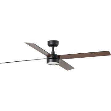 FARO 34356WT-1TW - LED Dimmable ceiling fan RUDDER L LED/18W/230V 2700/4350/6000K brown/black d. 132 cm Wi-Fi Tuya + remote control