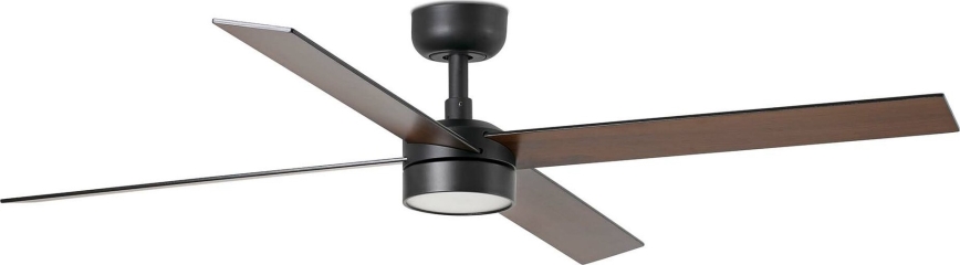FARO 34356WT-1TW - LED Dimmable ceiling fan RUDDER L LED/18W/230V 2700/4350/6000K brown/black d. 132 cm Wi-Fi Tuya + remote control